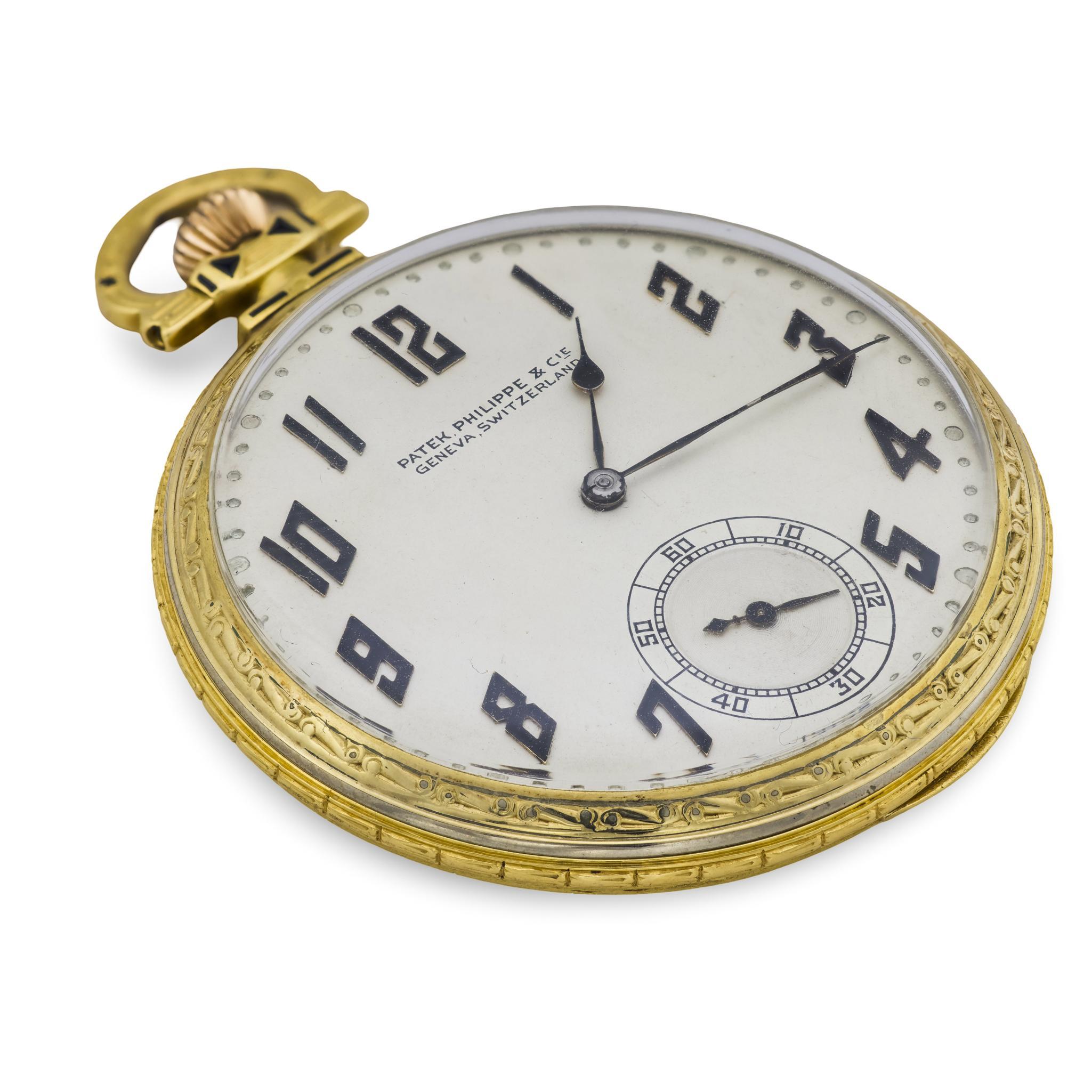 Edoardiano Orologio da tasca Patek Philippe Edwardian in oro giallo 18 carati in vendita