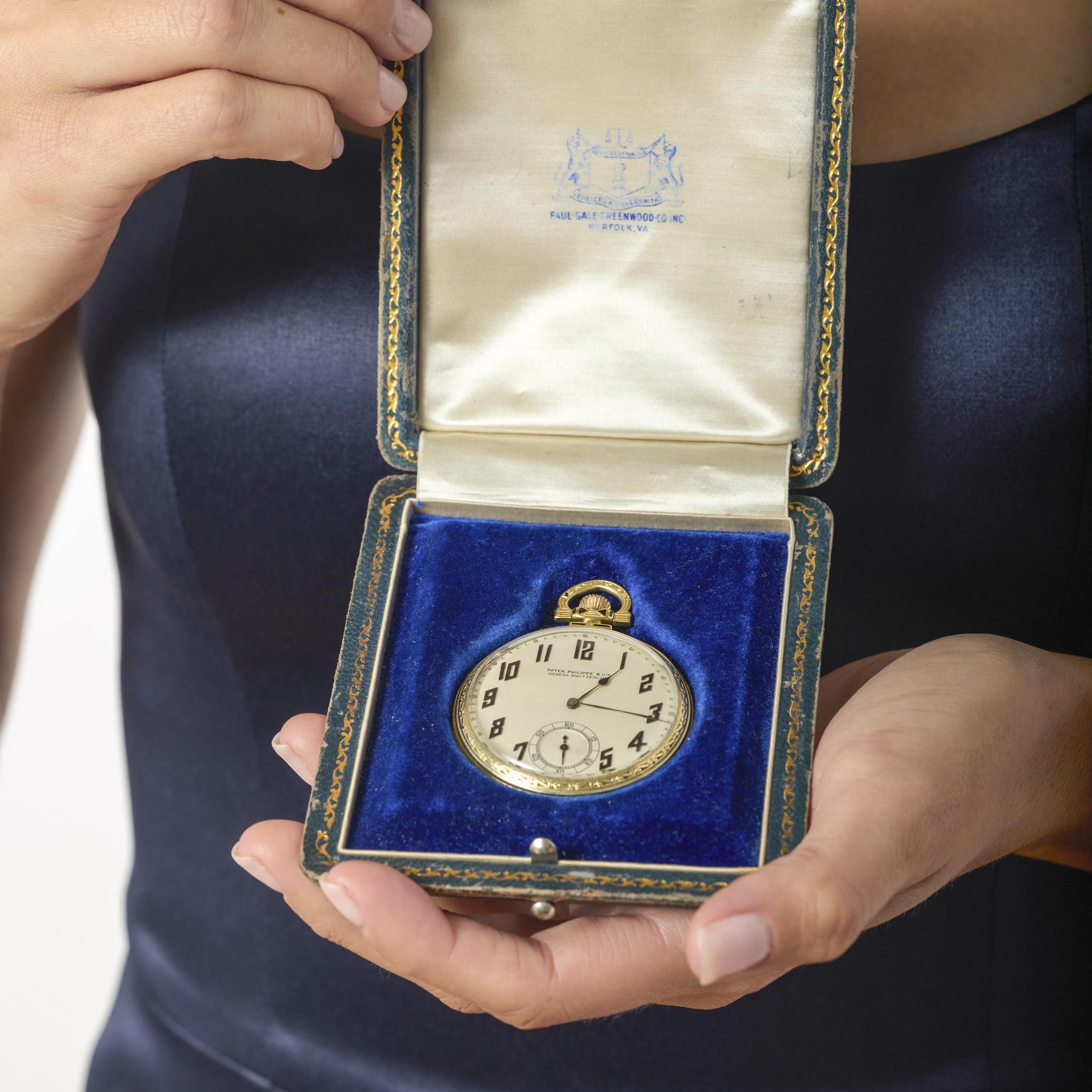 Orologio da tasca Patek Philippe Edwardian in oro giallo 18 carati In condizioni buone in vendita a Beverly Hills, CA