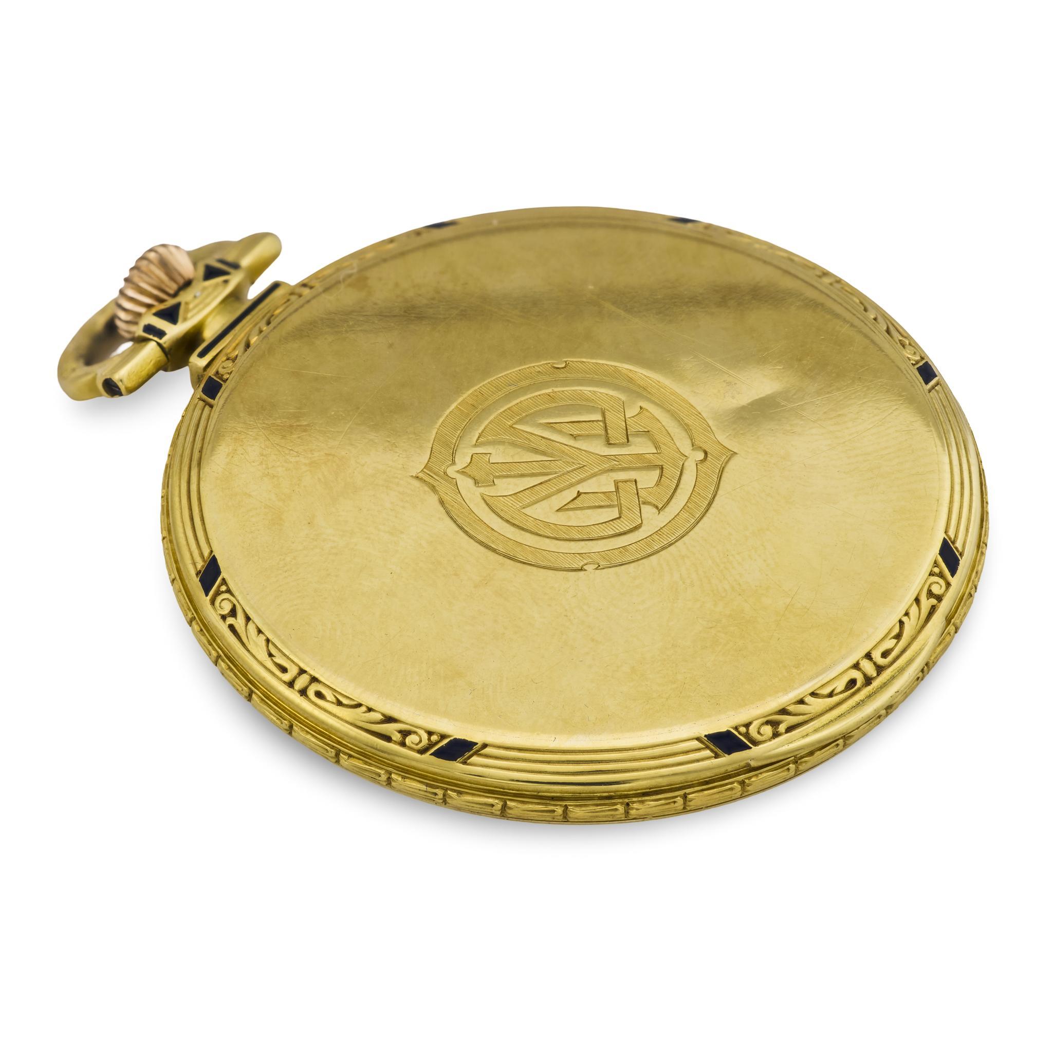 Orologio da tasca Patek Philippe Edwardian in oro giallo 18 carati in vendita 1