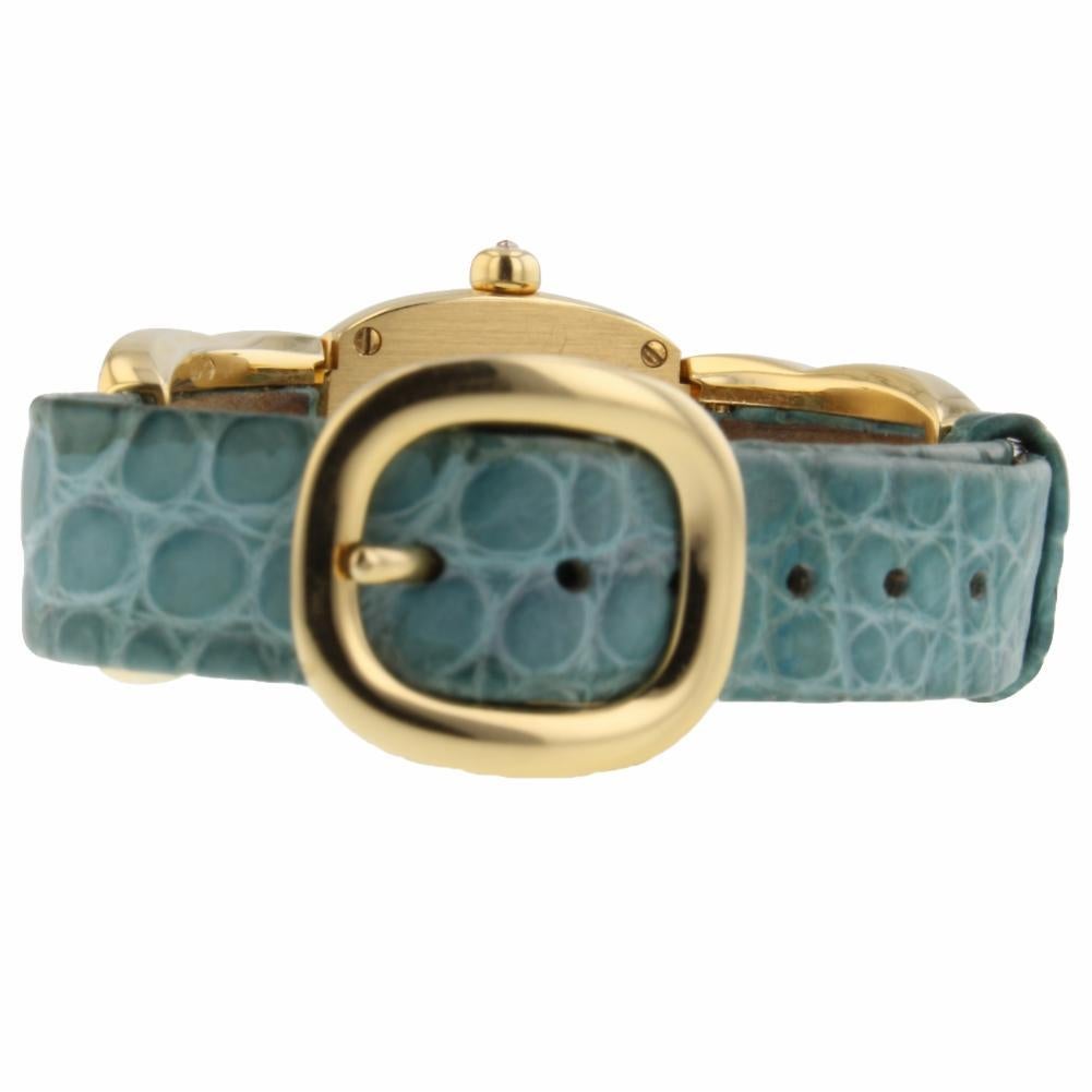 Contemporary Patek Philippe Ellipse 18K Rose Gold Diamonds Bezel Quartz Ladies Watch 4832 Box