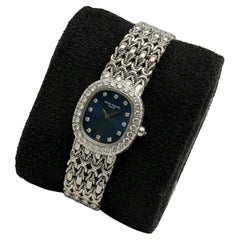 Patek Philippe Ellipse 18k White Gold Blue Dial Ladies Quartz Watch 4941/2