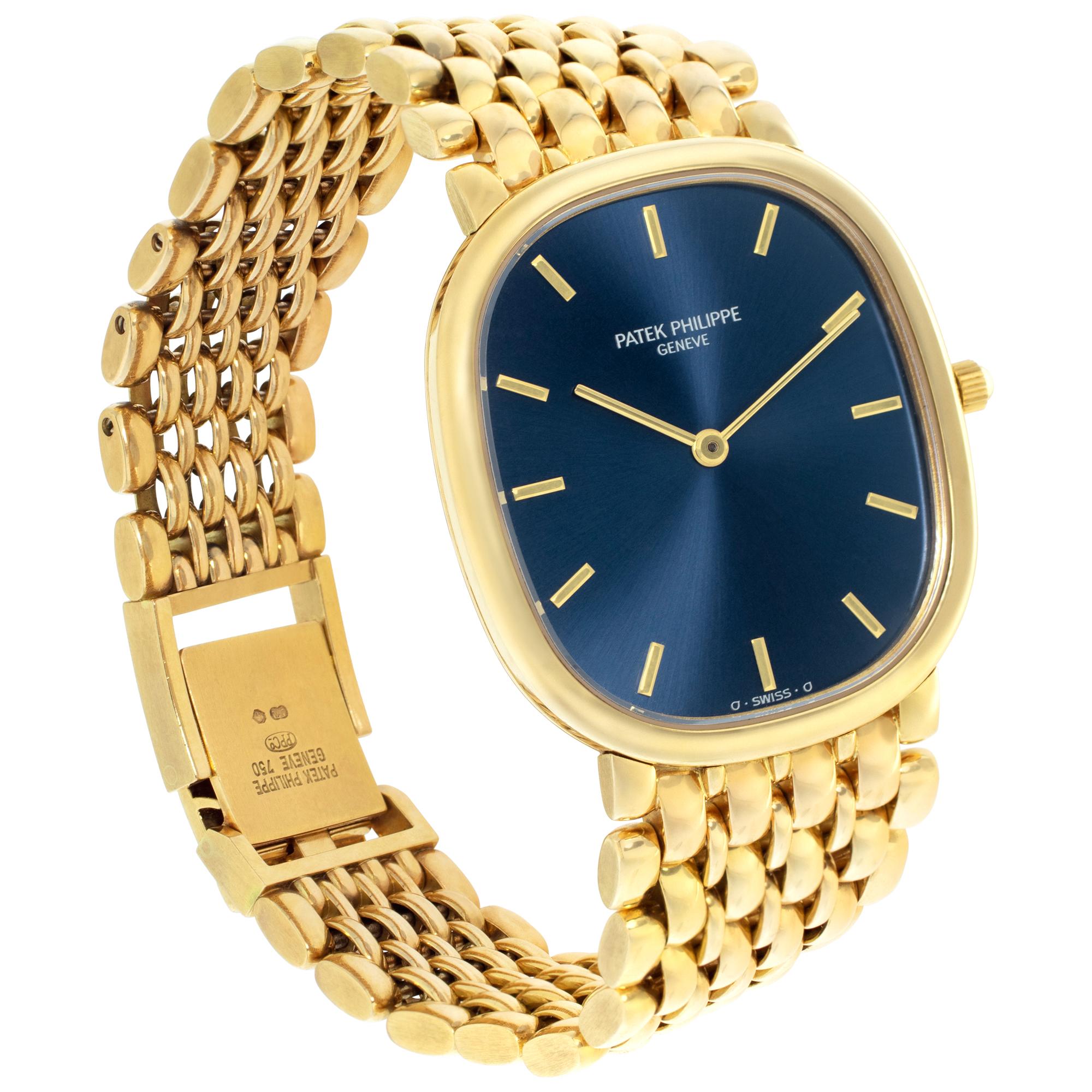 Patek Philippe Ellipse 18k yellow gold Automatic Wristwatch Ref 3738/122 In Excellent Condition In Surfside, FL