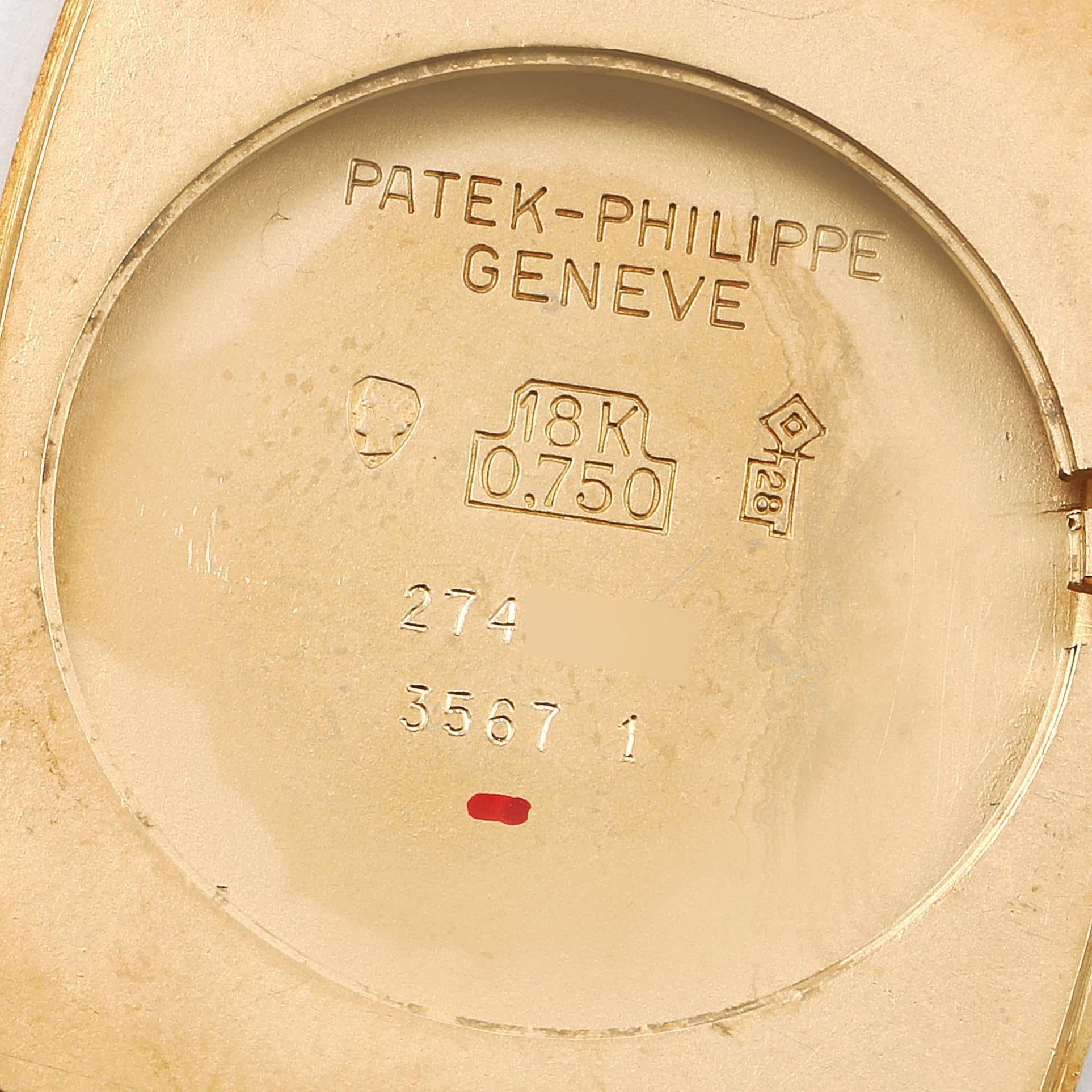 Vintage Herrenuhr, Patek Philippe Ellipse 18k Gelbgold 3567 im Angebot 3