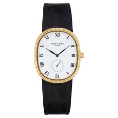 Patek Philippe Ellipse 18k Yellow Gold White Dial Hand Wind Unisex Watch 3987J