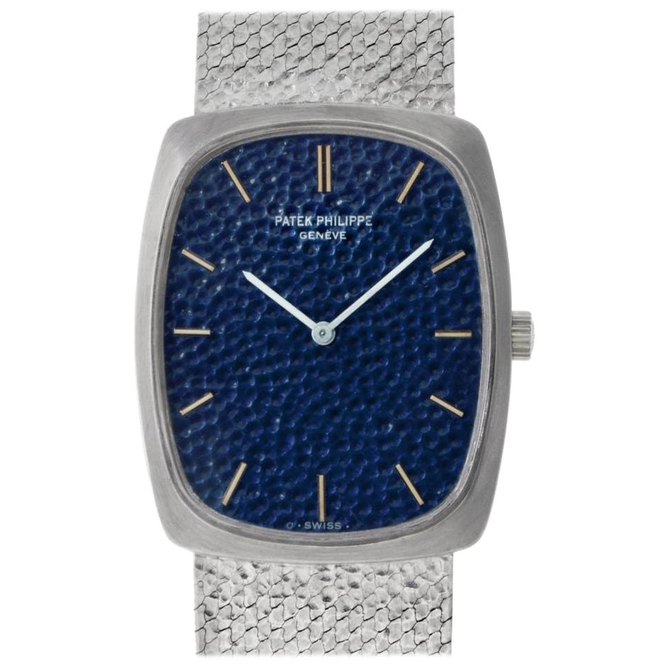 Patek Philippe Ellipse 3567/1 18 Karat White Gold Blue Dial Manual Watch