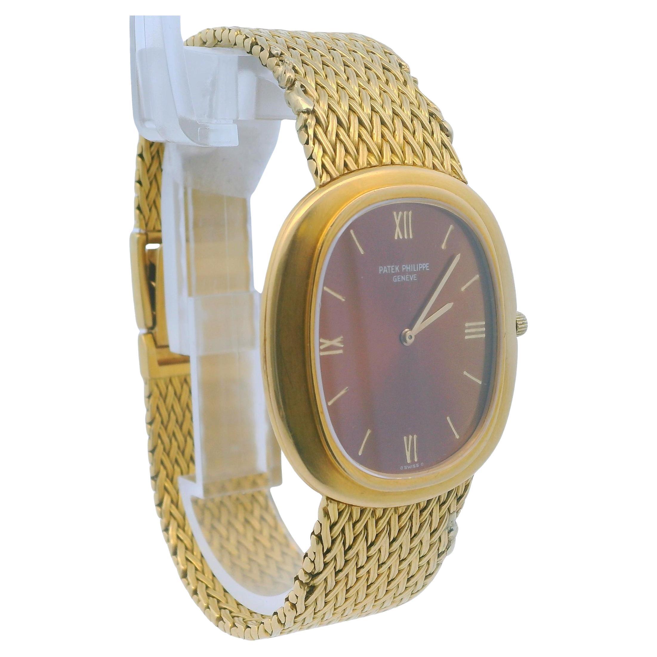 Patek Philippe Ellipse 3589/1 18K Yellow Gold Bronze Dial Watch