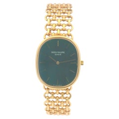 Patek Philippe Ellipse 3778/2 18K Yellow Gold Blue Dial Mesh Bracelet Watch