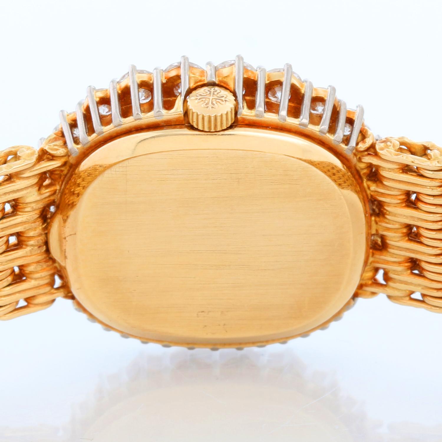 Women's Patek Philippe Ellipse 4137 Diamond Bezel Ladies Gold Watch