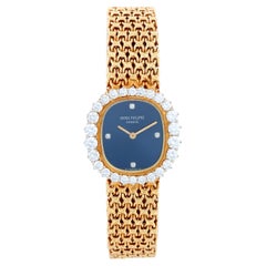 Vintage Patek Philippe Ellipse 4137 Diamond Bezel Ladies Gold Watch