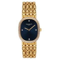 Patek Philippe Ellipse 4698/1 Diamond 18k Yellow Gold Ladies Watch with Archives