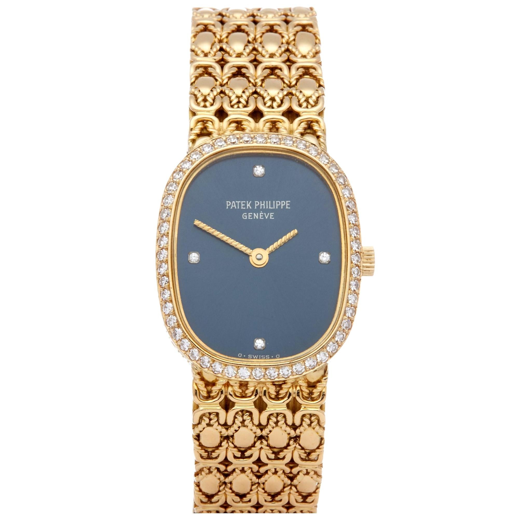 Patek Philippe Ellipse 4698 Ladies Yellow Gold Diamond Watch