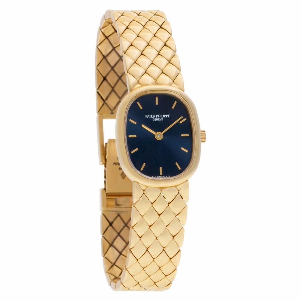 Modern Patek Philippe Ellipse 4764/011 18 Karat Blue Dial Quartz Watch
