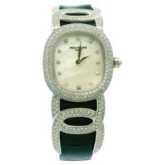 Patek Philippe Ellipse 4832 18K White Gold Pave MOP Dial Box & Papers