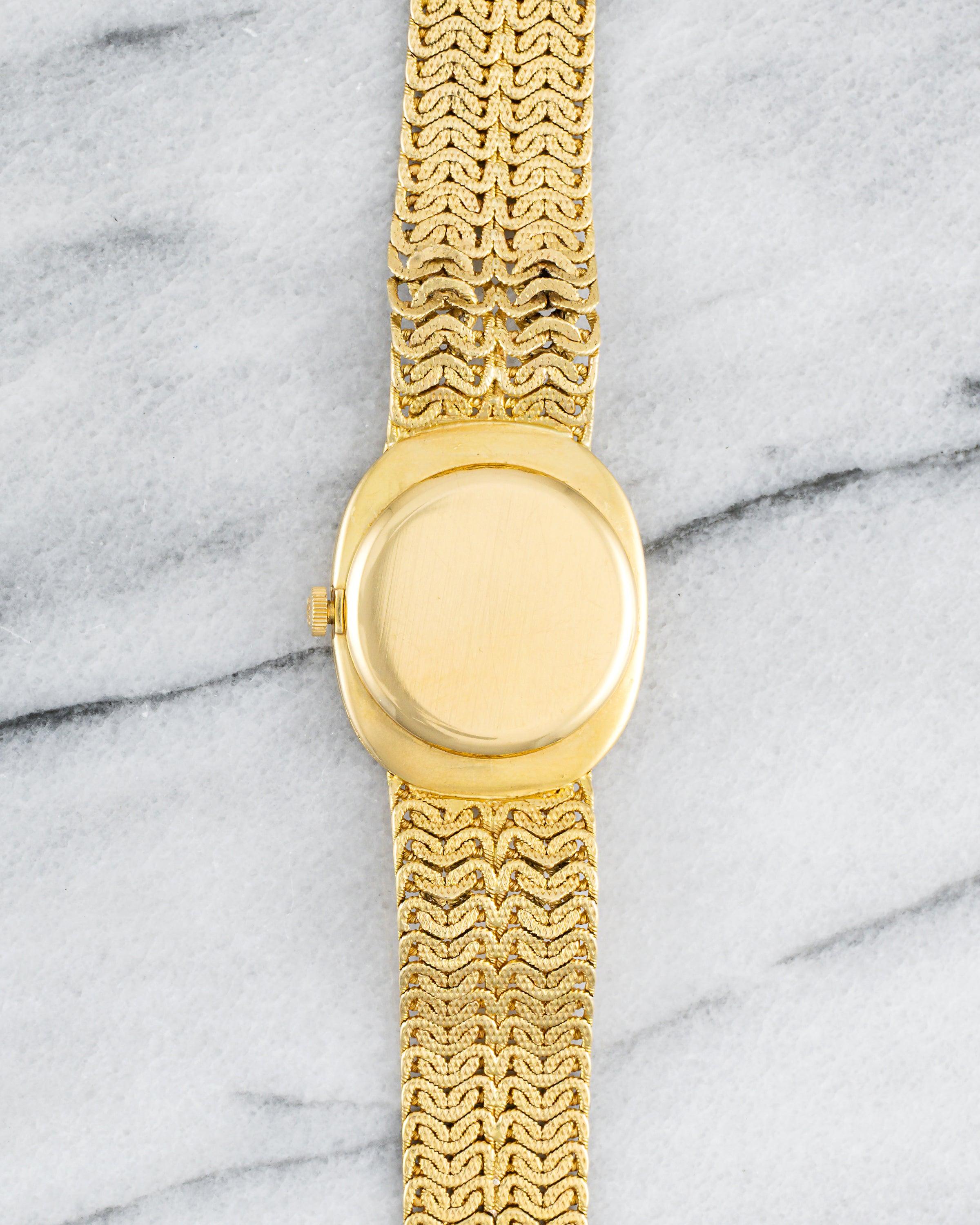 Orologio Patek Philippe Ellipse con quadrante blu e oro giallo 18 carati, anni '80 In condizioni buone in vendita a New York, NY