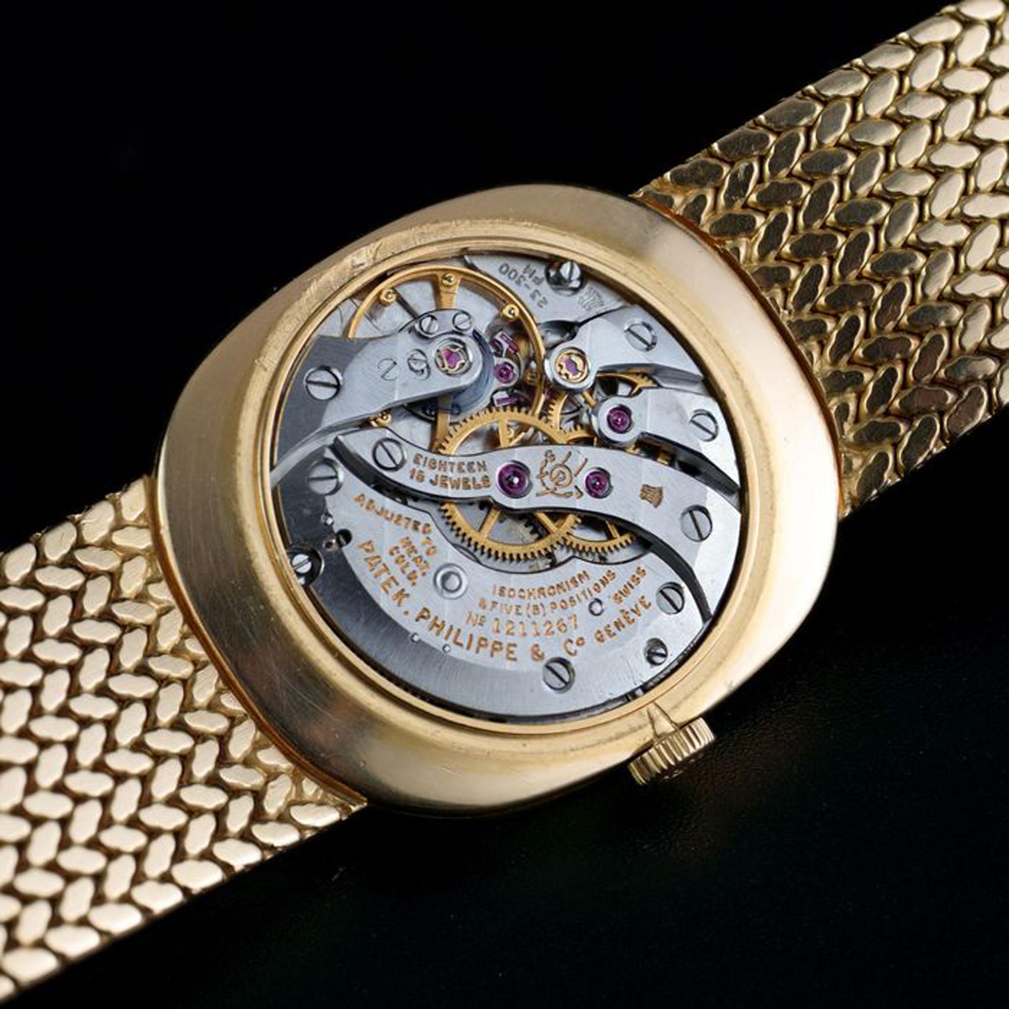 Patek Philippe Ellipse for Gubelin, 18kt Gold Manual Winding Mens Wristwatch For Sale 5