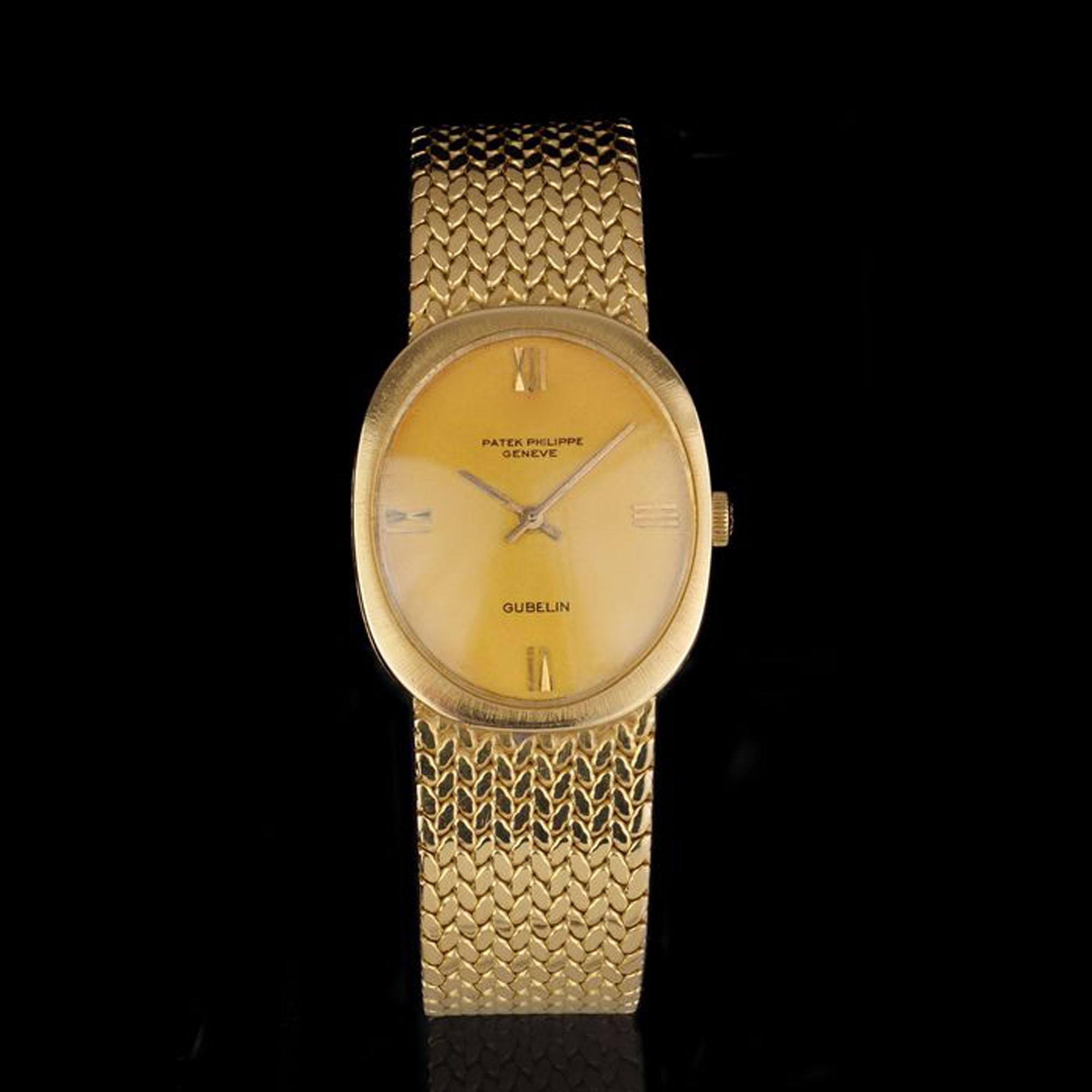 Patek Philippe Ellipse for Gubelin, 18kt gold manual winding mens wristwatch.
Made in 1972
Retailed by Gubelin. 

Complete with Patek Philippe box and archive papers.

Brand : PATEK PHILIPPE for Gubelin (Retailer)
Model : ELLIPSE REF 3584/1
Age :1