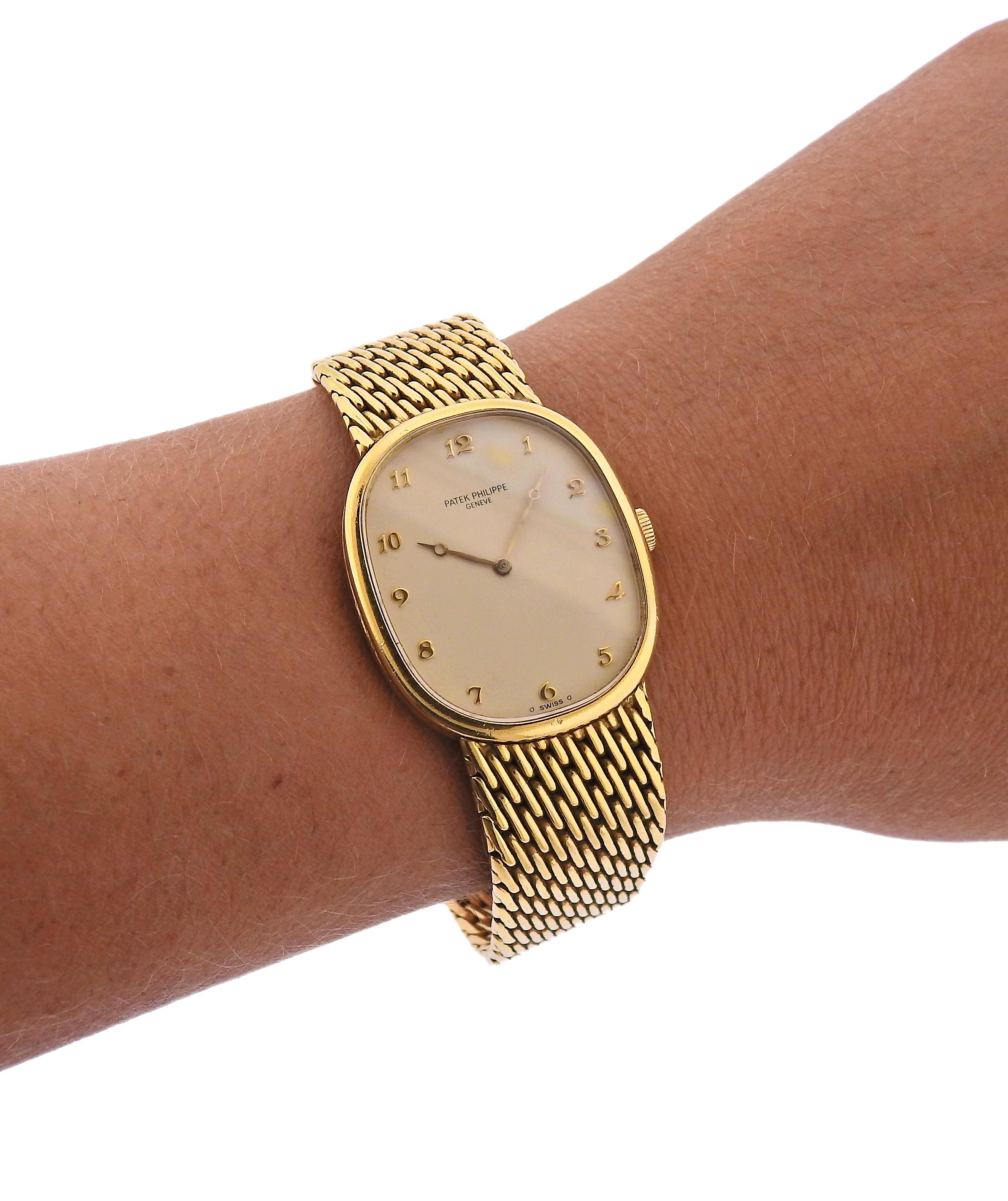 Patek Philippe Ellipse Gold Watch In Excellent Condition In New York, NY