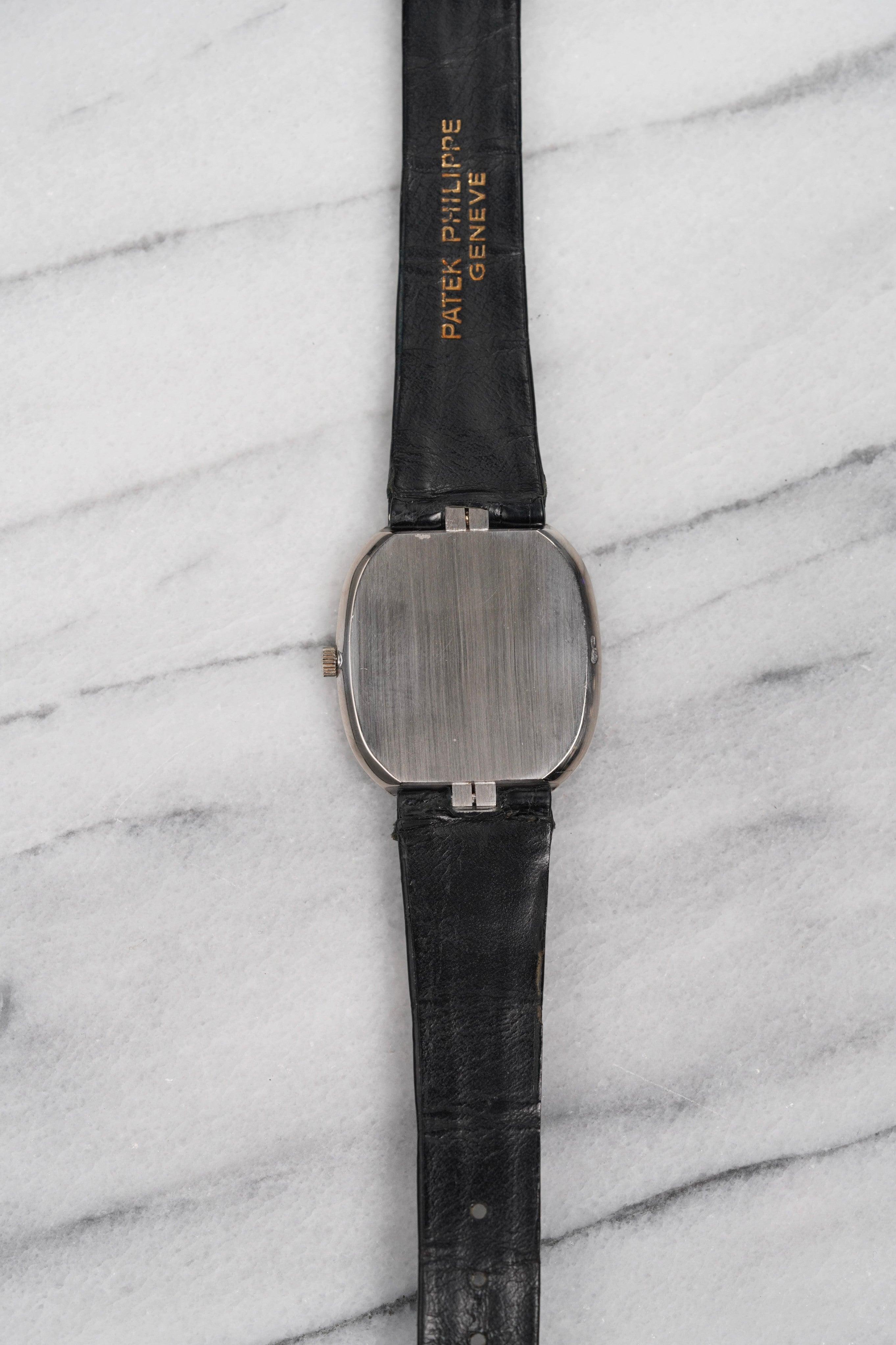 Femenino o masculino Reloj Patek Philippe Ellipse Gubelin Stamp de oro blanco de 18 quilates, años 80 en venta
