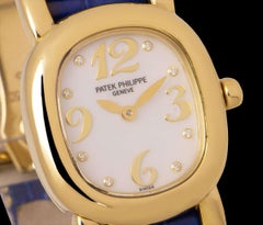 Patek Philippe Ellipse Ladies Yellow Gold Mother of Pearl Diamond Dial 4830