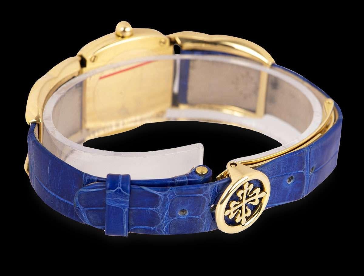 Patek Philippe Ellipse Ladies Yellow Gold Mother of Pearl Diamond Dial 4830 In Excellent Condition In Mayfair, London, London