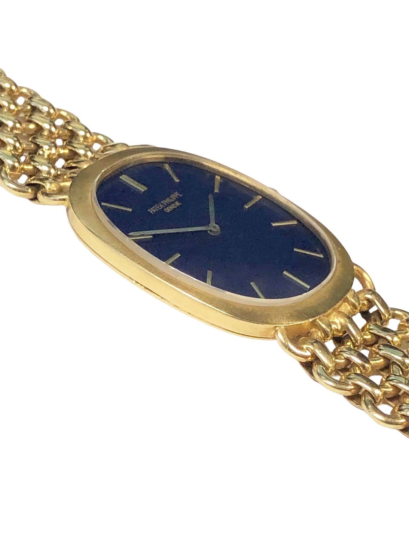 Women's or Men's Patek Philippe Ellipse Ref. 3577 / 1 Gents Yellow Gold Mechanical Wrist Watch