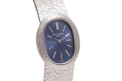 Patek Philippe Ellipse Ref. 4111/1 – 18k White Gold Ladies' Watch, Blue Sun Dial