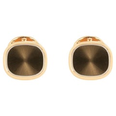 Patek Philippe Ellipse Rose Gold Brown Sunburst Cufflinks