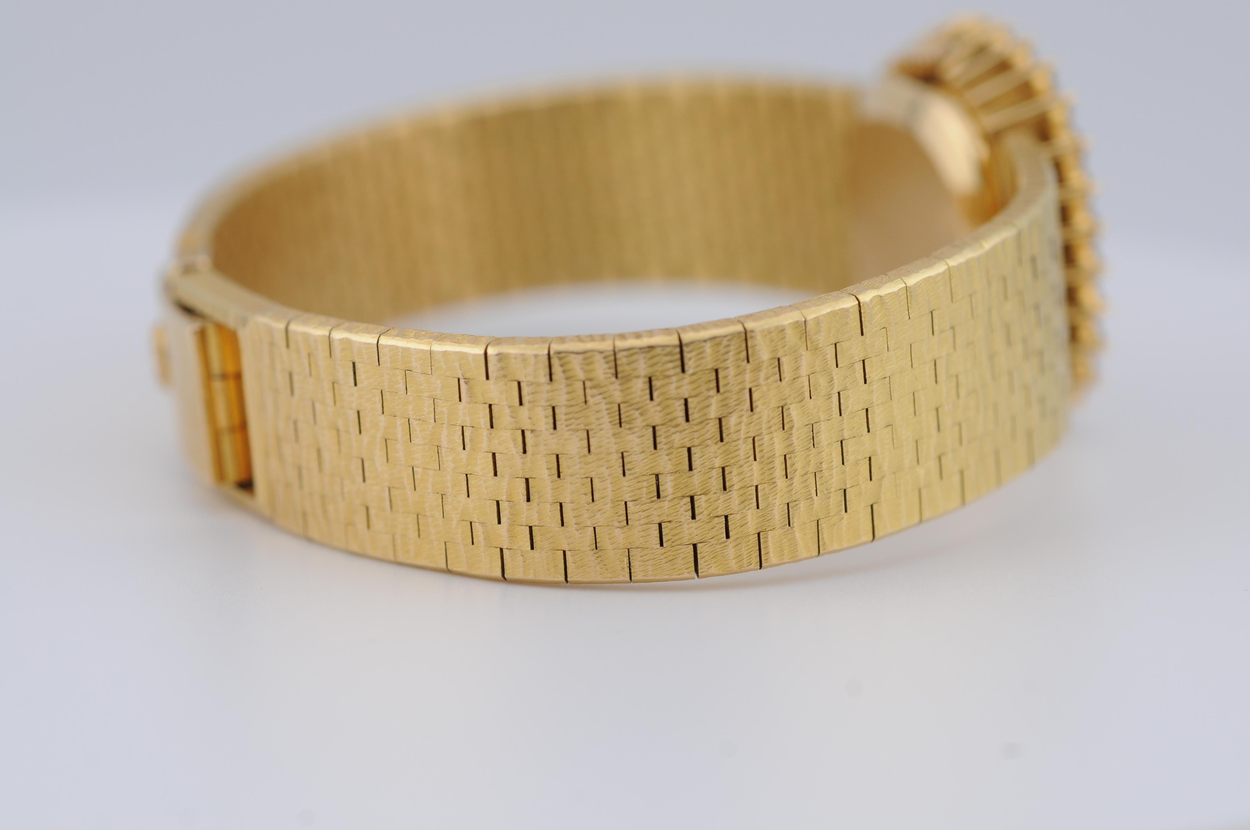 Patek Philippe Ellipse Watch with Diamonds in 18k yellow gold For Sale 5