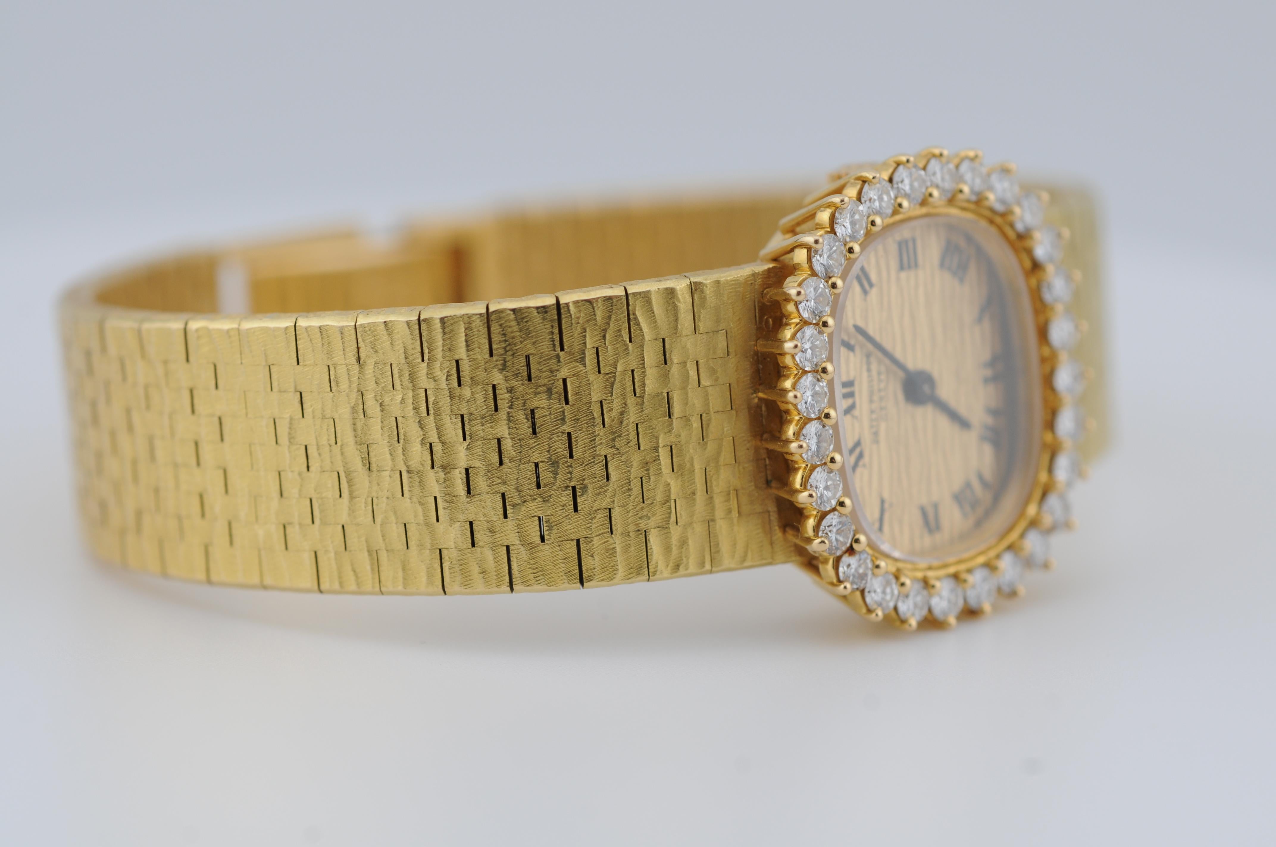 Patek Philippe Ellipse Watch with Diamonds in 18k yellow gold For Sale 6