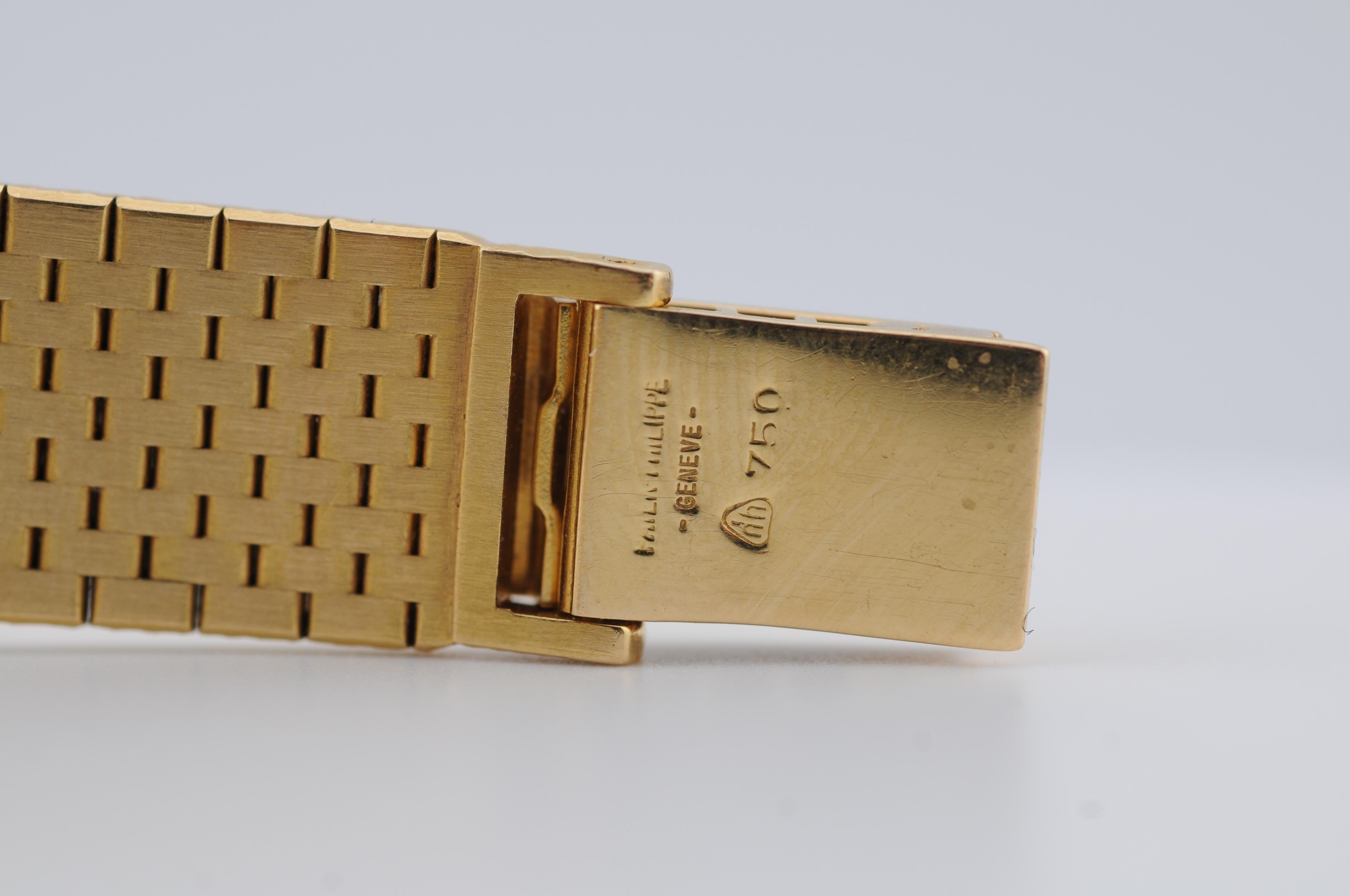 Patek Philippe Ellipse Watch with Diamonds in 18k yellow gold For Sale 10