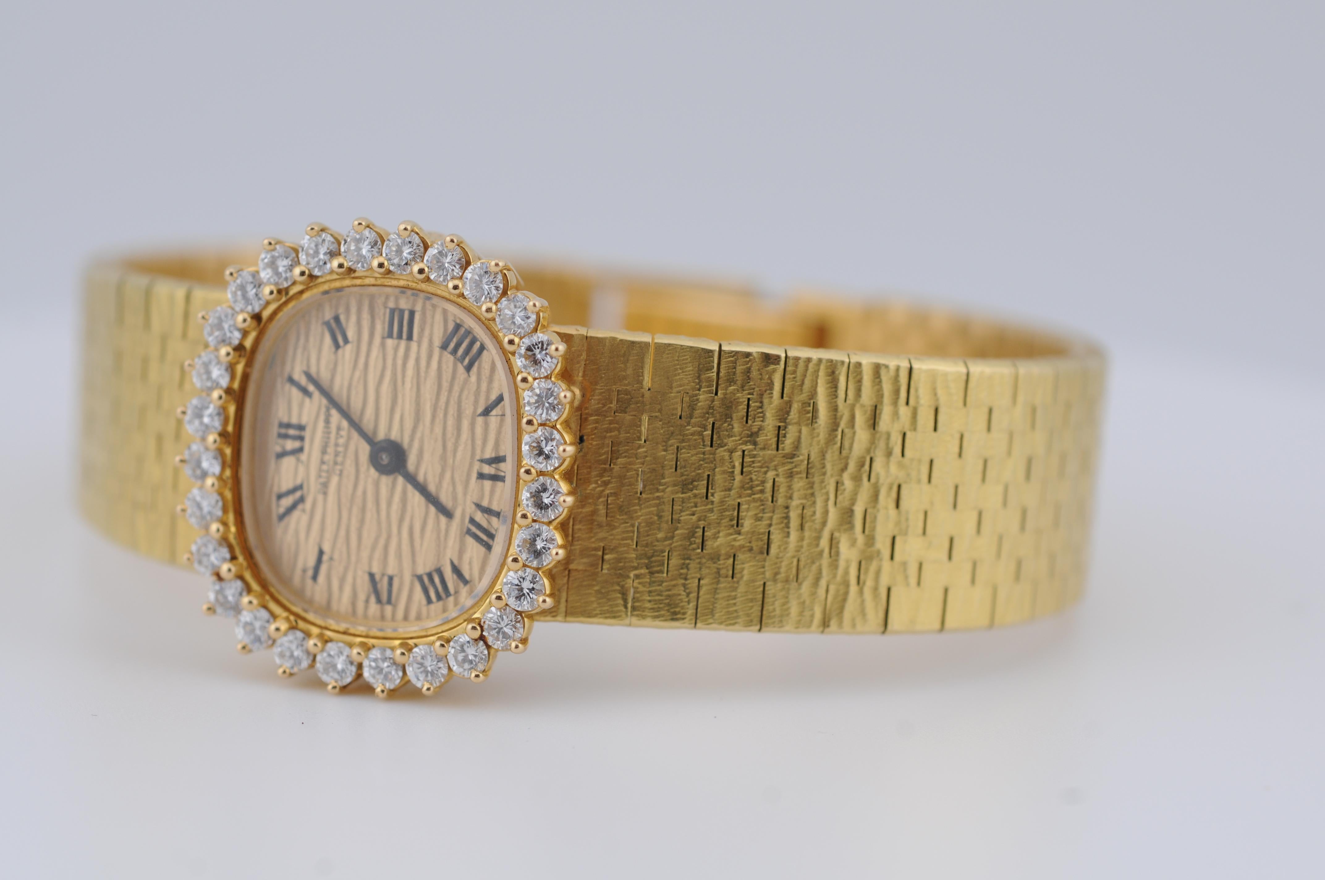 Women's or Men's Patek Philippe Ellipse Watch with Diamonds in 18k yellow gold For Sale