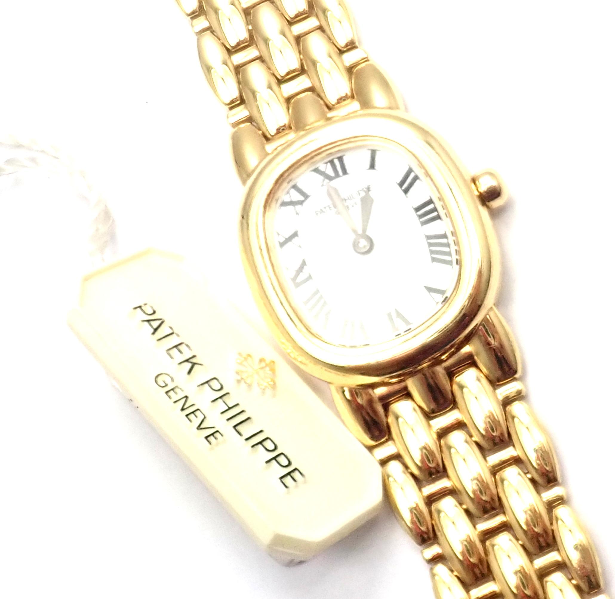 Patek Philippe Ellipse Yellow Gold Bracelet Wristwatch Ref 4830/1 4