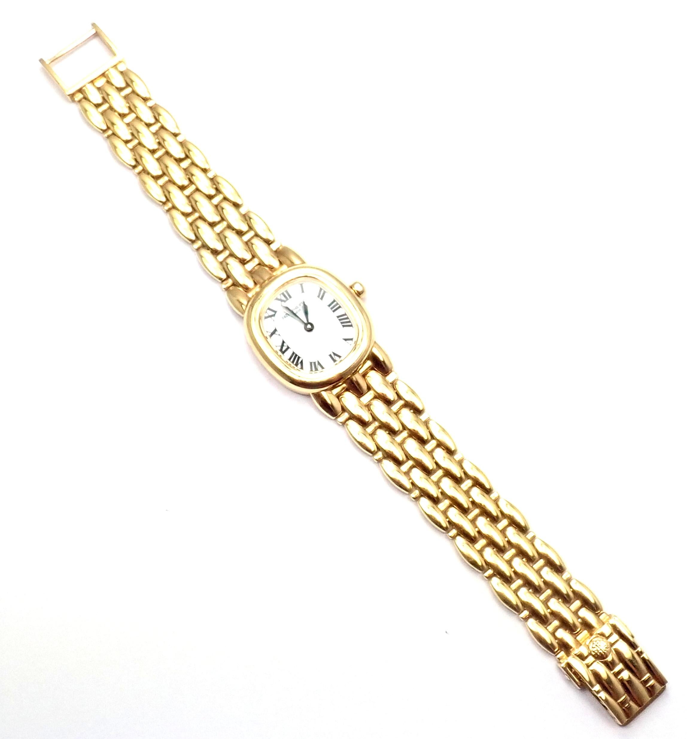 Women's or Men's Patek Philippe Ellipse Yellow Gold Bracelet Wristwatch Ref 4830/1