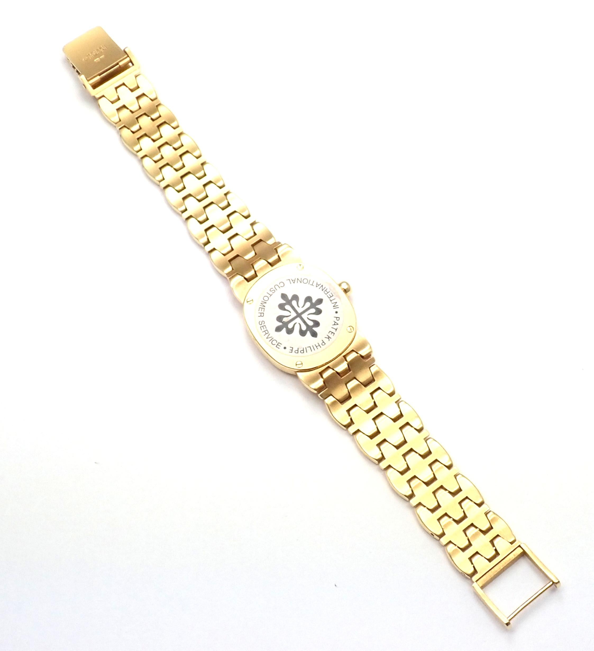 Patek Philippe Ellipse Yellow Gold Bracelet Wristwatch Ref 4830/1 1