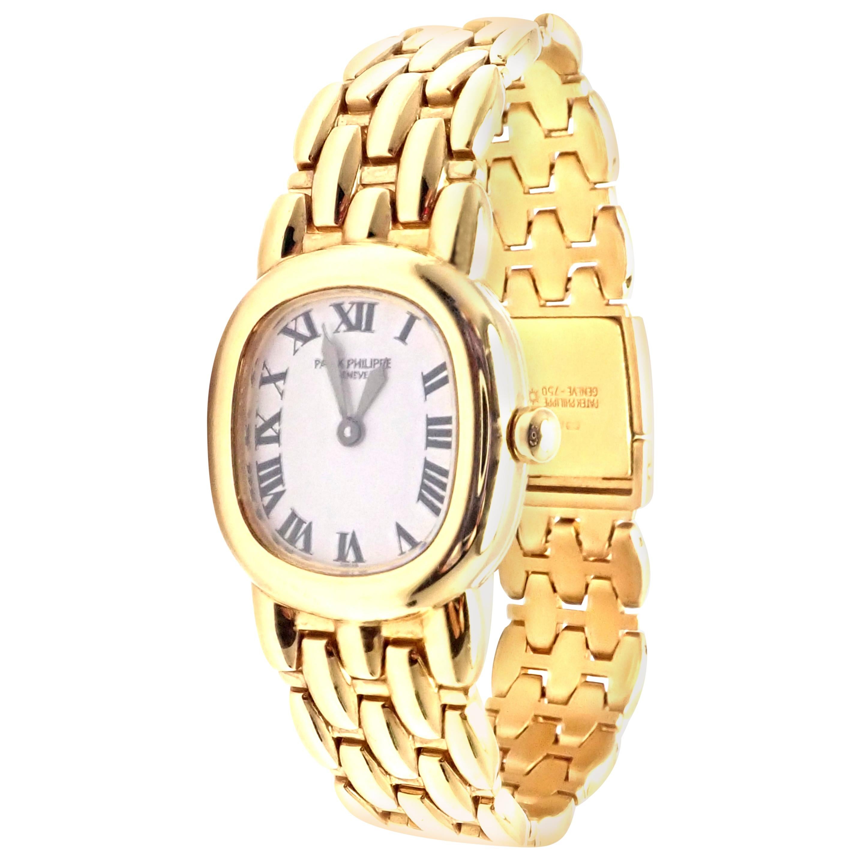 Patek Philippe Ellipse Yellow Gold Bracelet Wristwatch Ref 4830/1