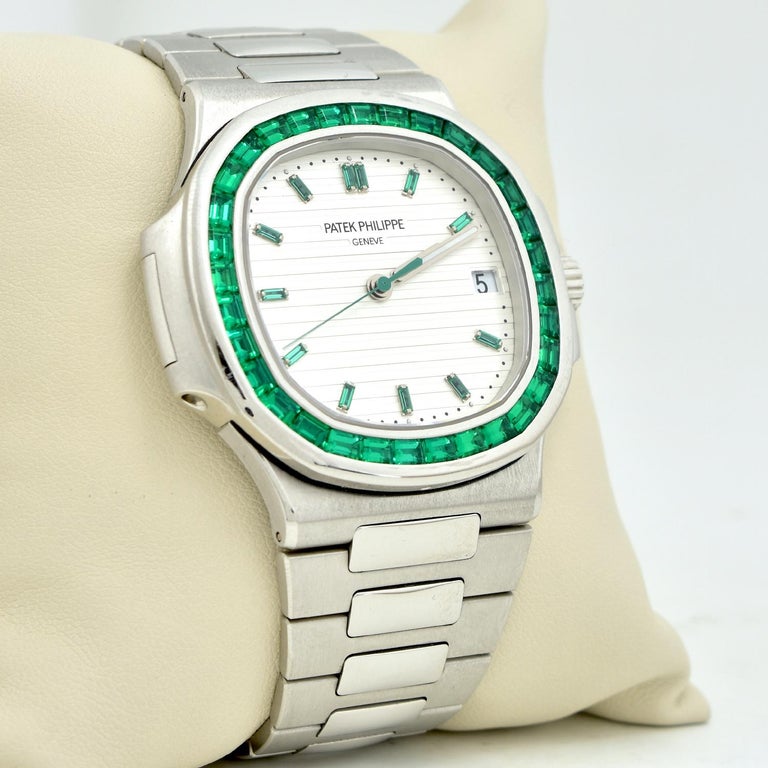 Patek Philippe Emerald 5711P Nautilus 40th Anniversary Watch at 1stDibs |  patek philippe green emerald price, patek philippe nautilus emerald, 5711p  watch price