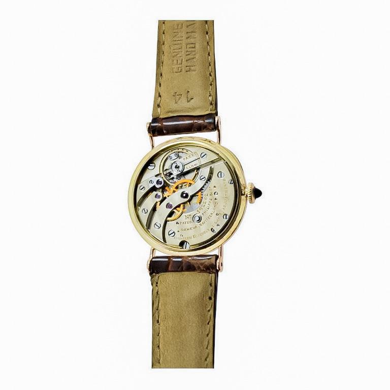 Montre pour femme Patek Philippe pour Tiffany & Co. en or jaune 18 carats, vers les années 1920 en vente 3