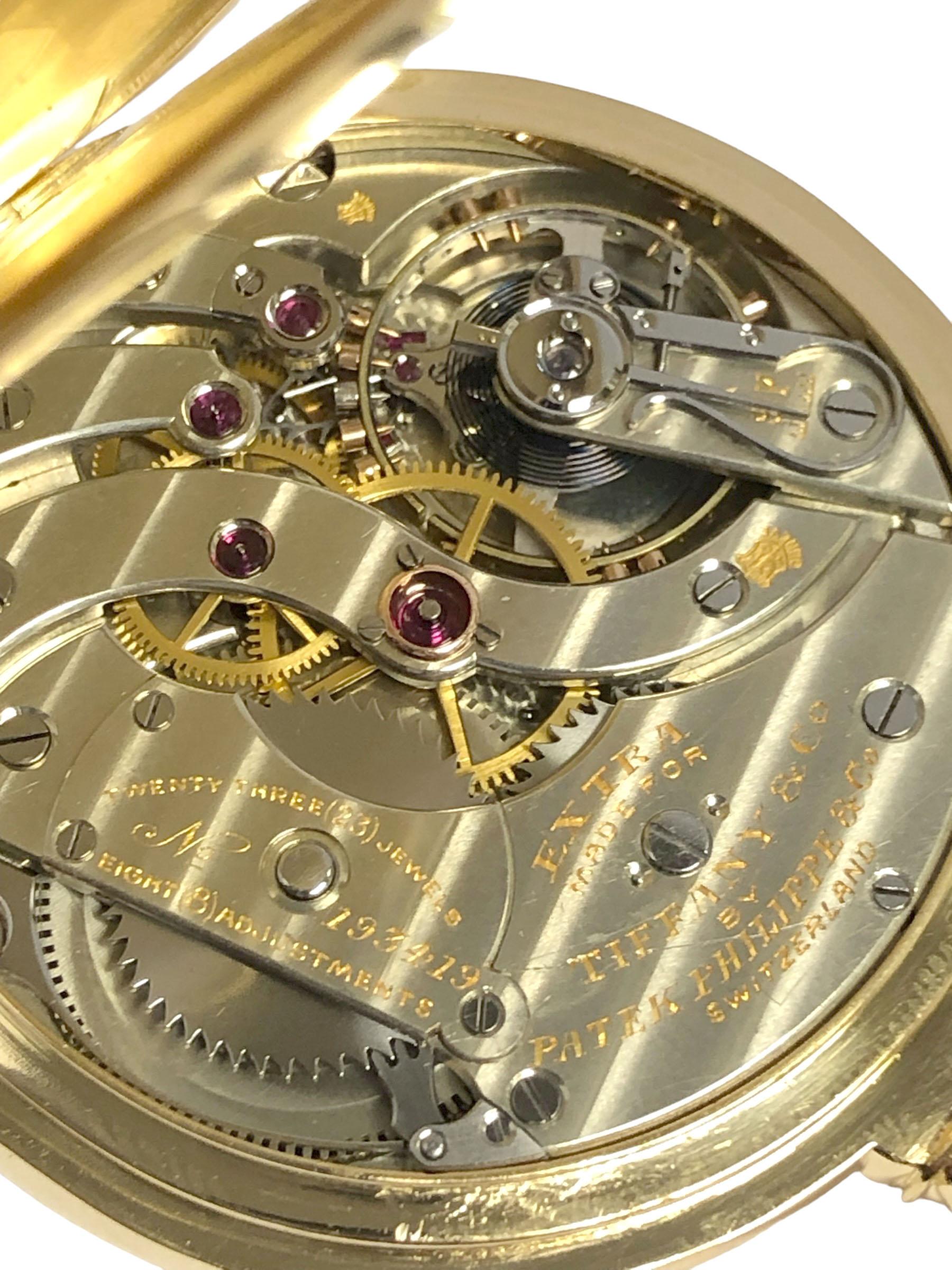 Patek Philippe for Tiffany & Co 1920 fine, near unused historic Pocket Watch 6