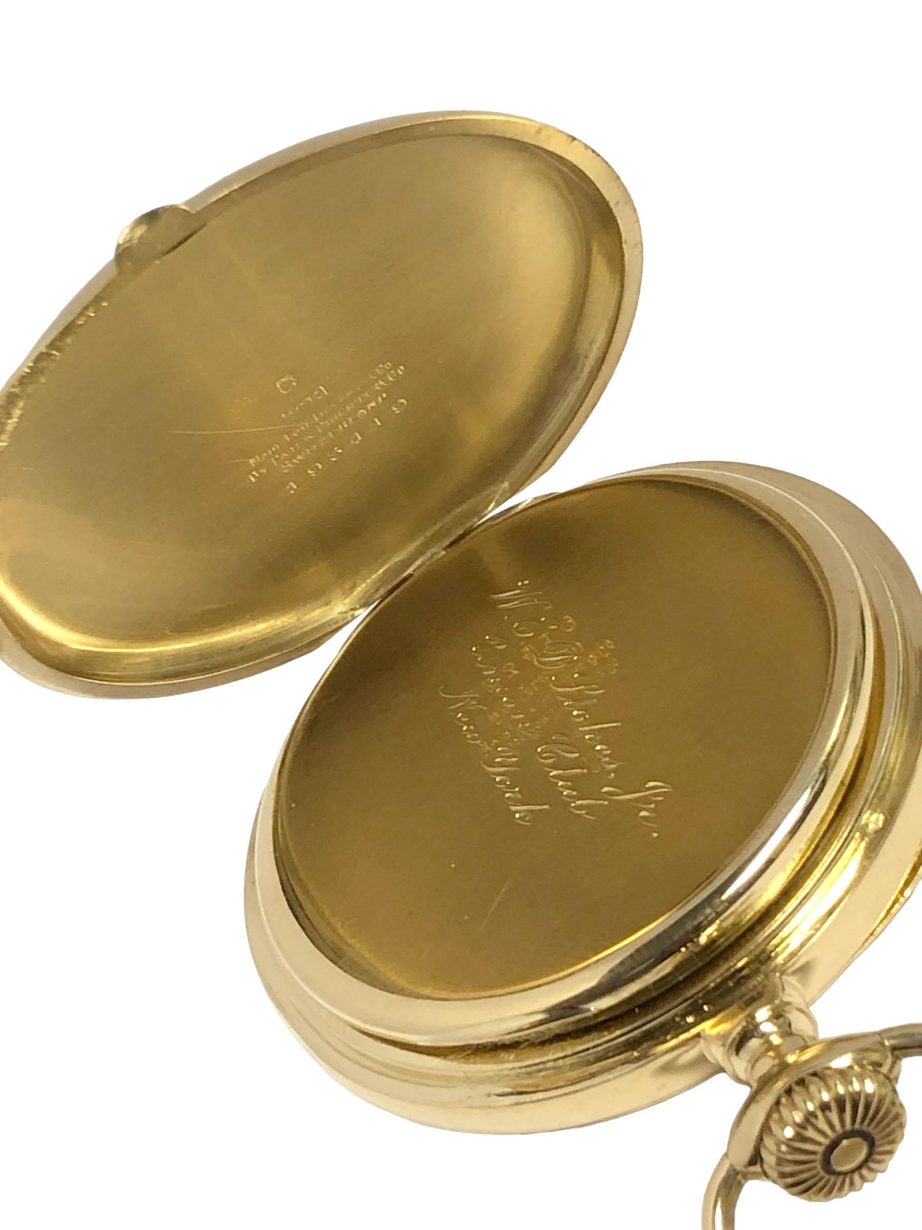 Patek Philippe for Tiffany & Co 1920 fine, near unused historic Pocket Watch 1