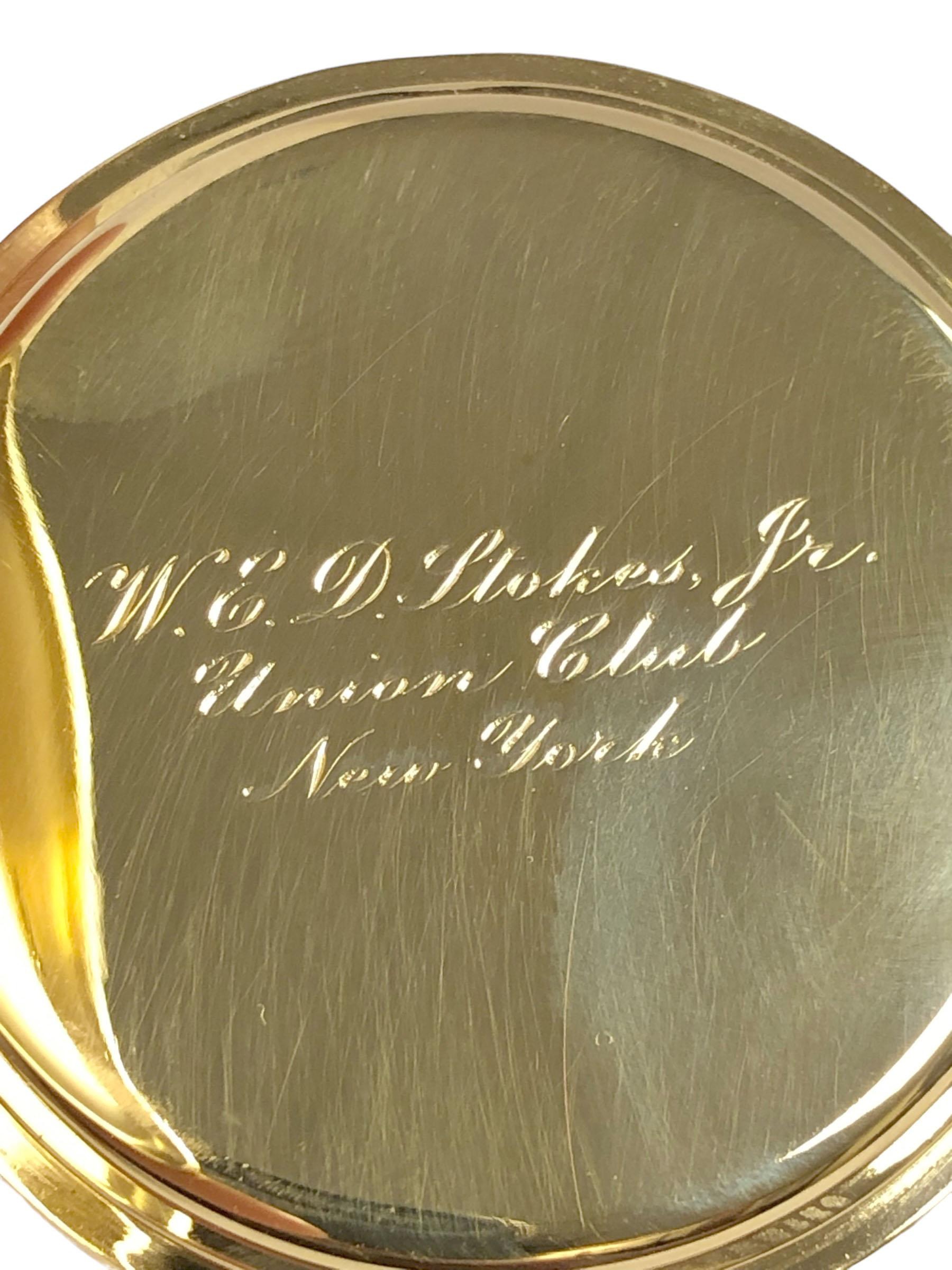 Patek Philippe for Tiffany & Co 1920 fine, near unused historic Pocket Watch 3