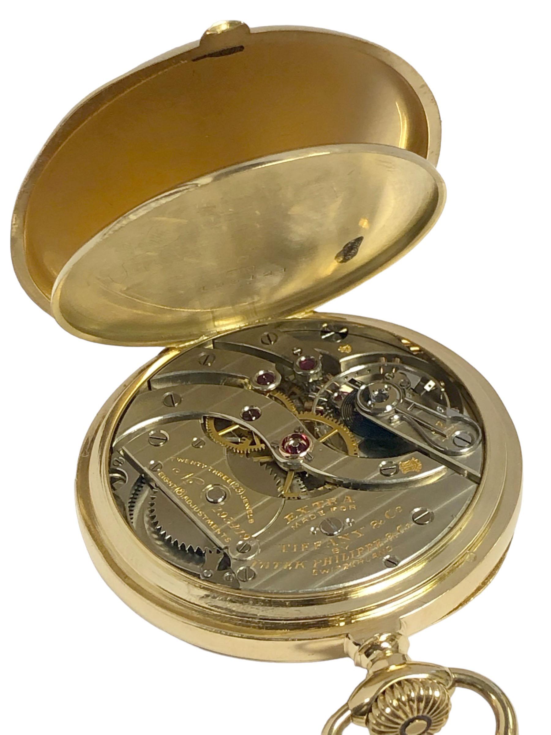 Patek Philippe for Tiffany & Co 1920 fine, near unused historic Pocket Watch 4