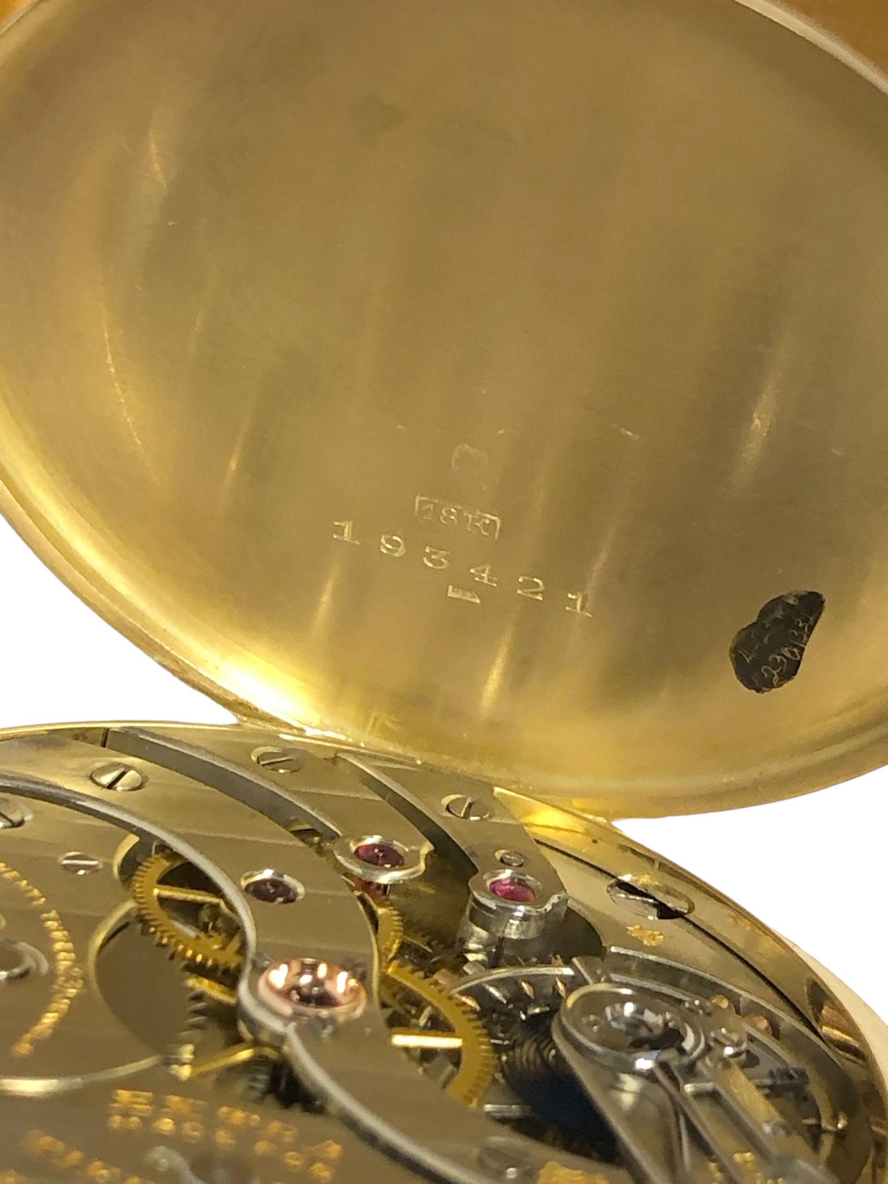 Patek Philippe for Tiffany & Co 1920 fine, near unused historic Pocket Watch 5