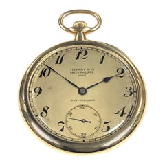 Antique Patek Philippe for Tiffany & Co. 1920s Yellow Gold Pocket Watch