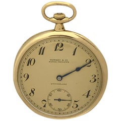 Patek Philippe for Tiffany & Co. Gents Gold Pocket Watch with Original Box