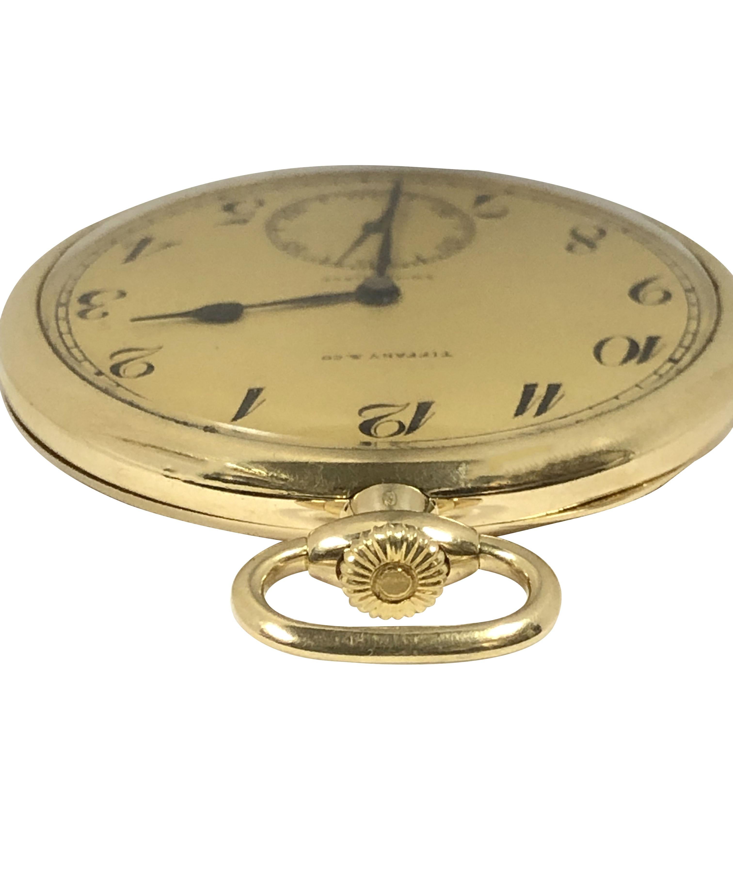 Men's Patek Philippe for Tiffany & Company Yellow Gold Presentation Pocket Watch  For Sale