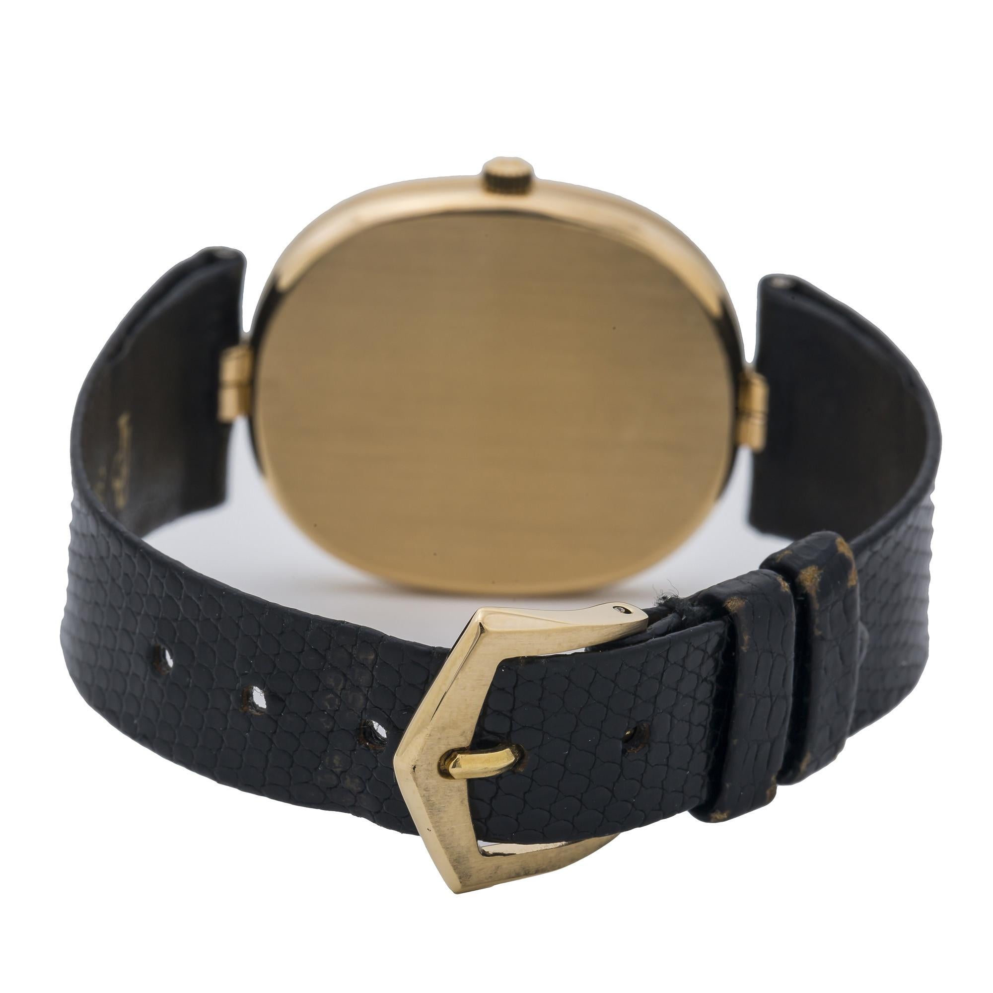 Patek Philippe Geneve 3930J 18K Yelllow Gold White Dial Quartz Unisex Watch 29mm
