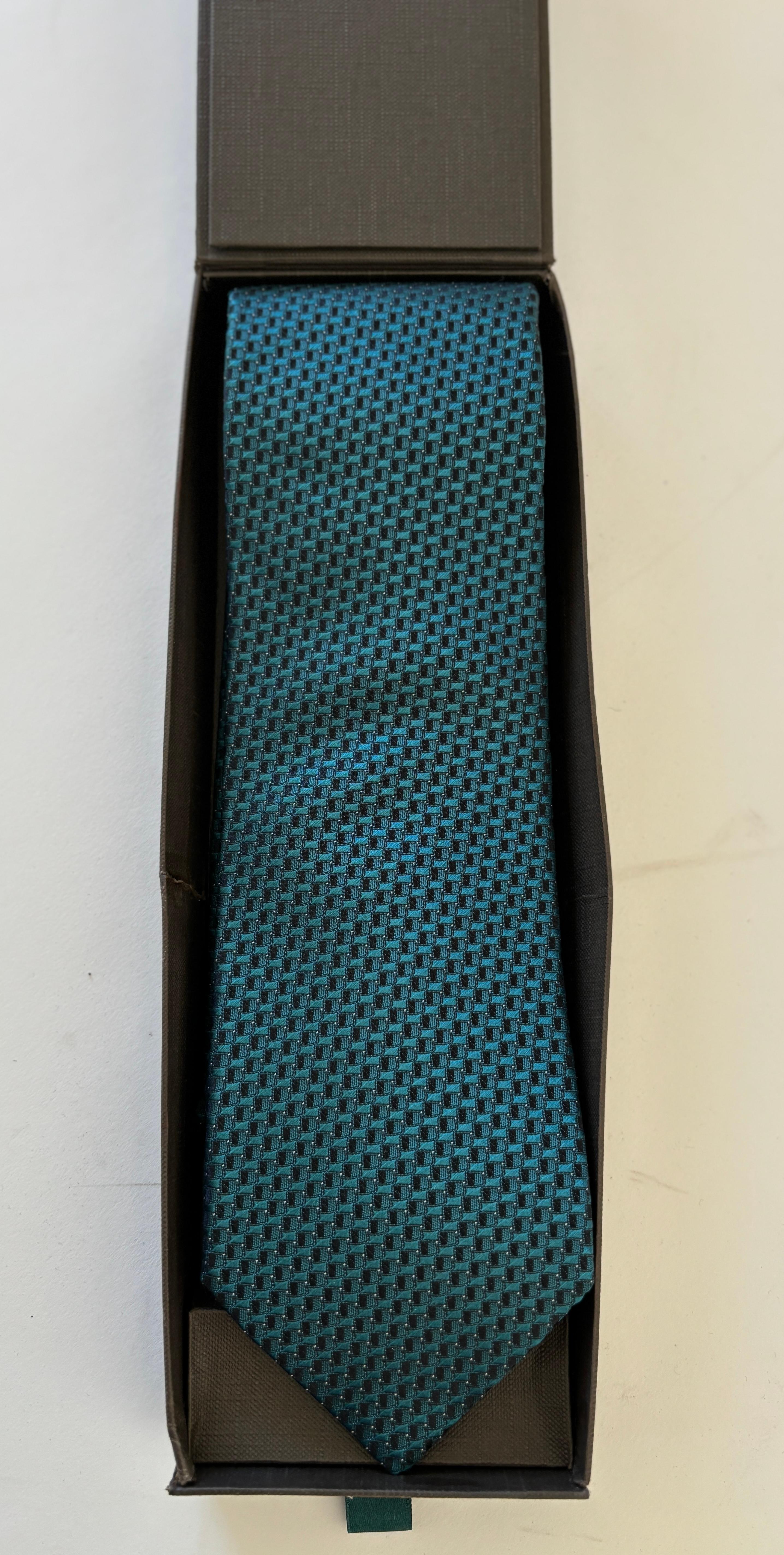Patek Philippe Geneve Blue Silk Neck Tie For Sale 7