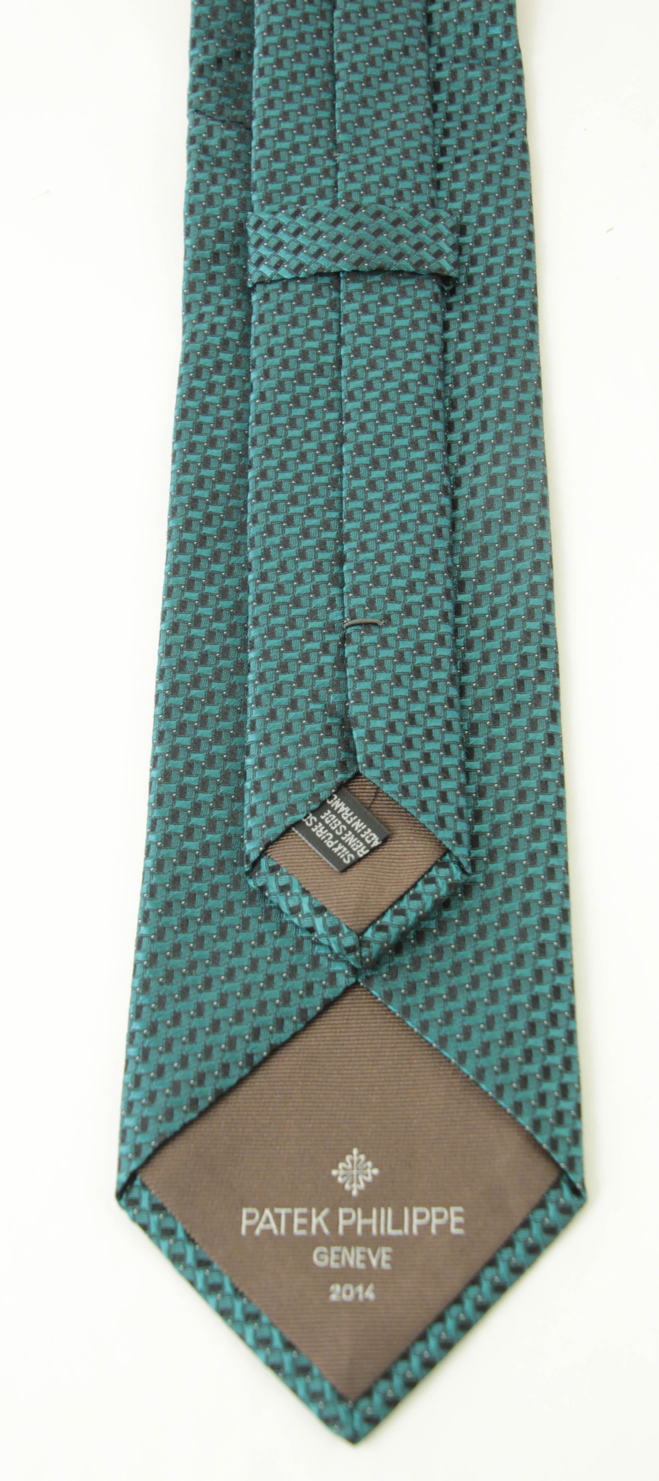 Patek Philippe Geneve Blue Silk Neck Tie For Sale 4
