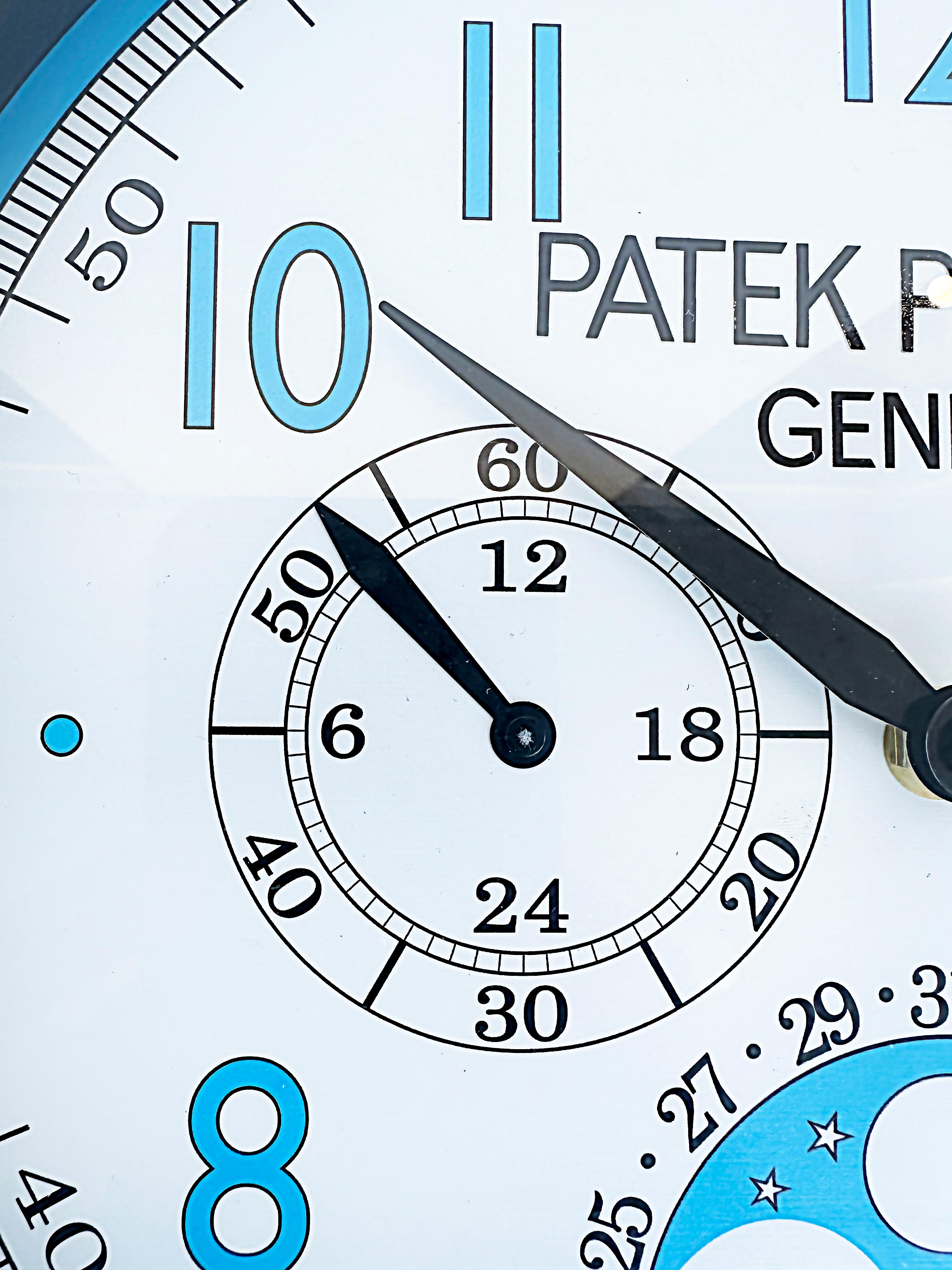 Contemporary Patek Philippe Geneve, Switzerland Dealer's Advertising Chronograph Wall Clock