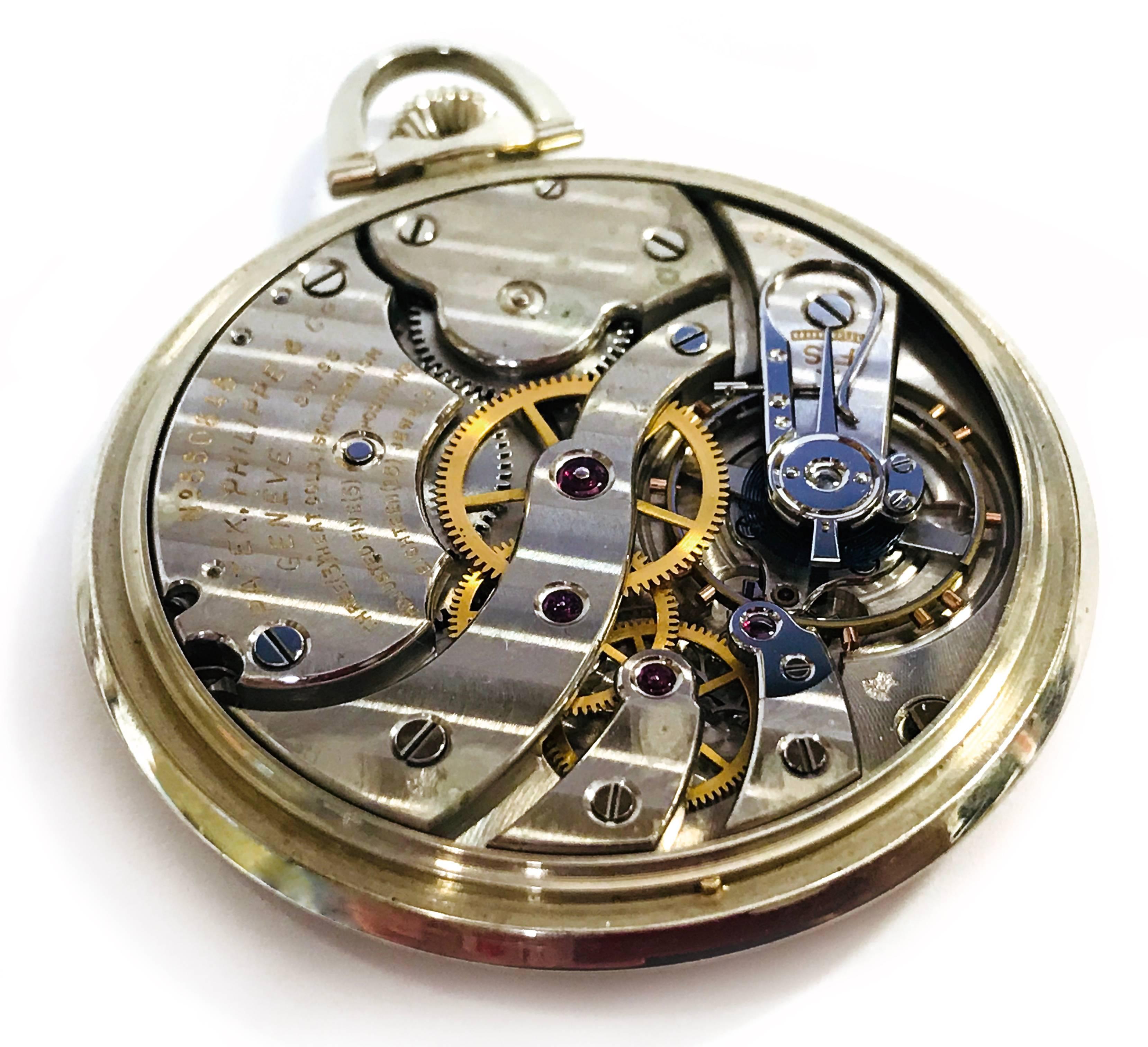 Patek Philippe Genéve Two-Tone, 18 Jewels Pocket Watch In Good Condition In Palm Desert, CA